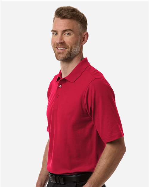 Men's Maverick CVC Pique Polo - OnModelSide - B185B9703 - Red