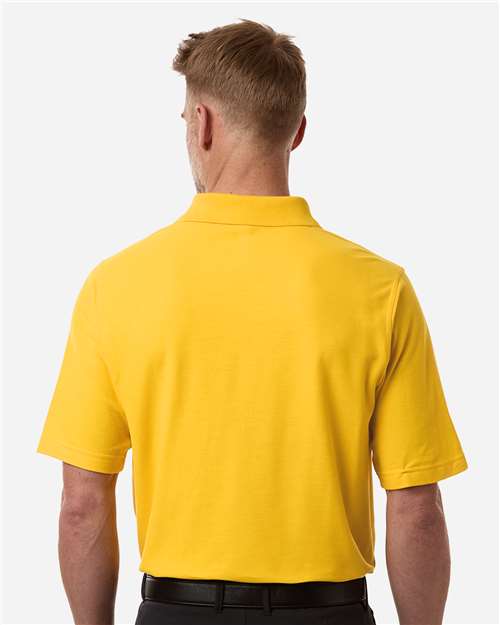 Men's Maverick CVC Pique Polo - OnModelBack - B185B9123 - Sunray Yellow