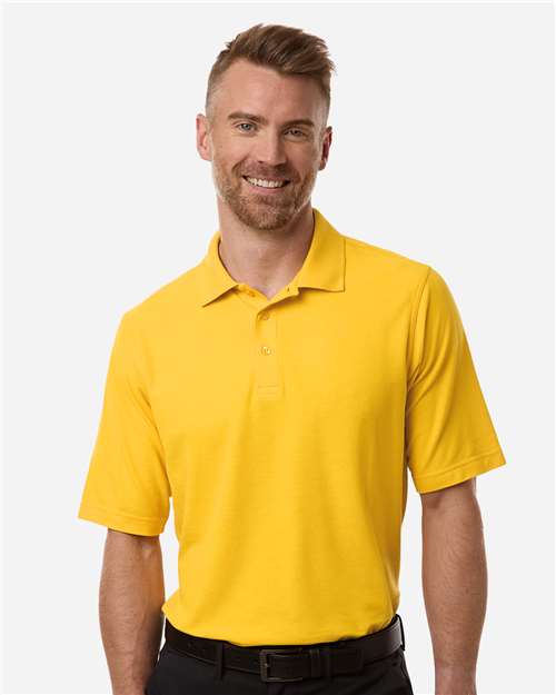 Men's Maverick CVC Pique Polo - OnModelFront - B185B9123 - Sunray Yellow