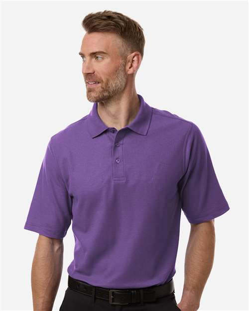 Men's Maverick CVC Pique Polo - OnModelFront - B185B9673 - Team Purple