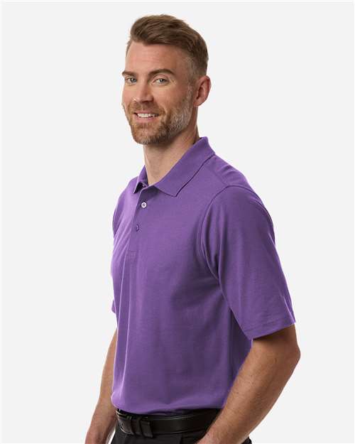 Men's Maverick CVC Pique Polo - OnModelSide - B185B9673 - Team Purple