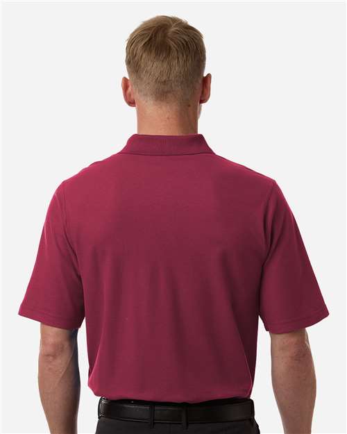 Men's Maverick CVC Pique Polo - OnModelBack - B185B9533 - Wine