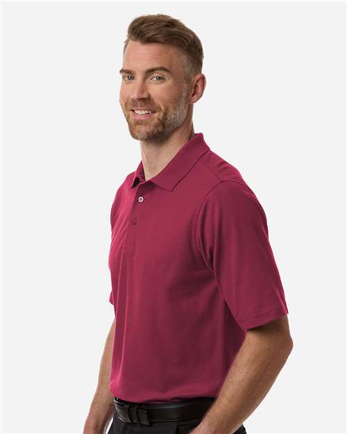 Men's Maverick CVC Pique Polo - OnModelSide - B185B9533 - Wine