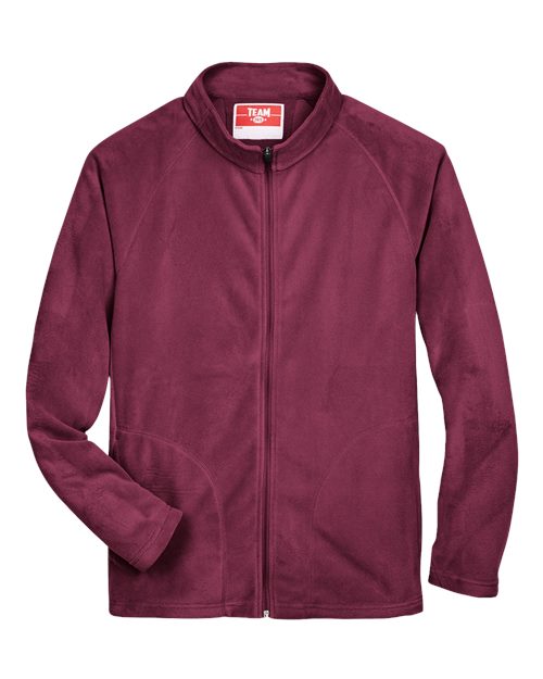Men's Campus Microfleece Jacket - Front - B751D9532 - Sport Maroon