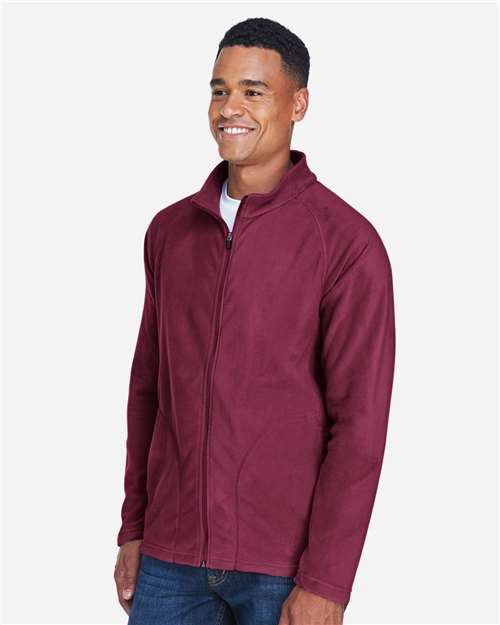 Men's Campus Microfleece Jacket - OnModelSide - B751D9532 - Sport Maroon
