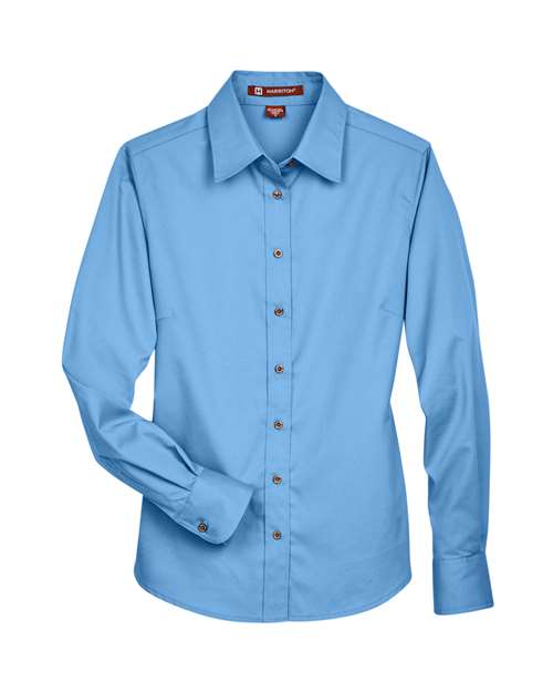 Women's Easy Blend™ Long Sleeve Twill Dress Shirt with Stain-Release - Front - B240B9252 - Light College Blue