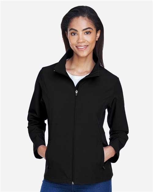Women's Leader Soft Shell Jacket - OnModelFront - B743D9503 - Black