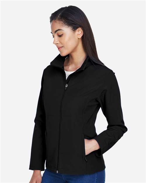Women's Leader Soft Shell Jacket - OnModelSide - B743D9503 - Black