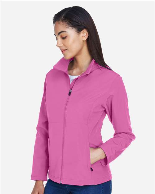 Women's Leader Soft Shell Jacket - OnModelSide - B743D9313 - Sport Charity Pink