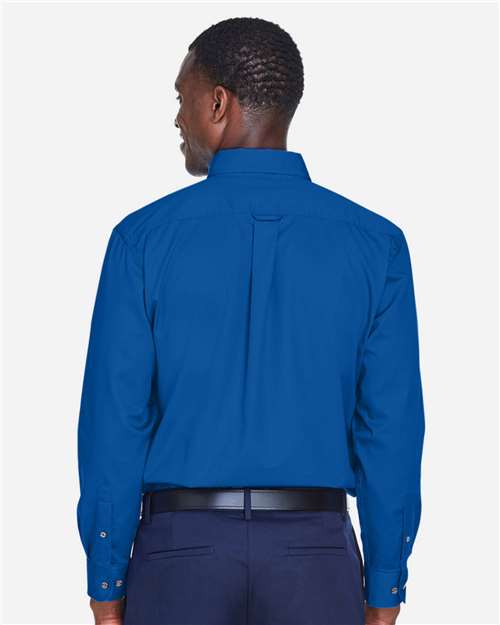 Men's Easy Blend™ Twill Shirt - OnModelBack - B236B9757 - French Blue