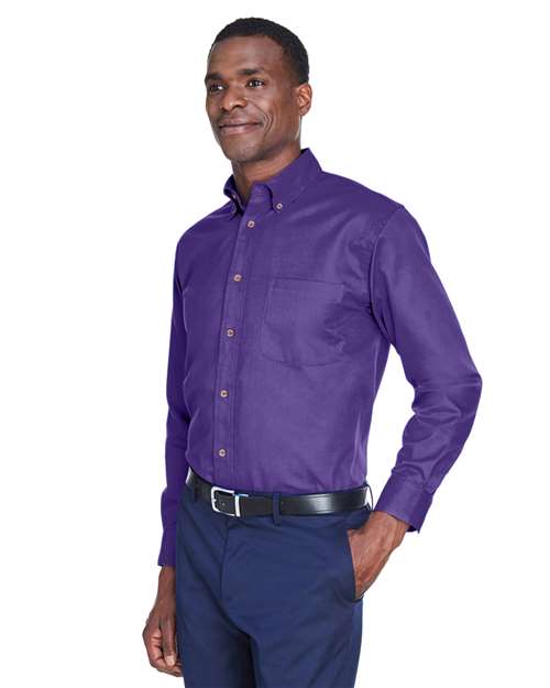 Men's Easy Blend™ Twill Shirt - OnModelSide - B236B9676 - Team Purple