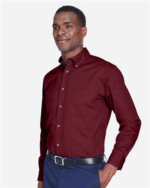 Men's Easy Blend™ Twill Shirt - OnModelSide - B236B9534 - Wine