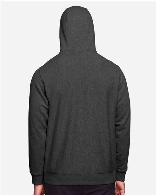 Unisex Zone HydroSport™ Heavyweight Hooded Sweatshirt - OnModelBack - B759D9022 - Dark Grey Heather
