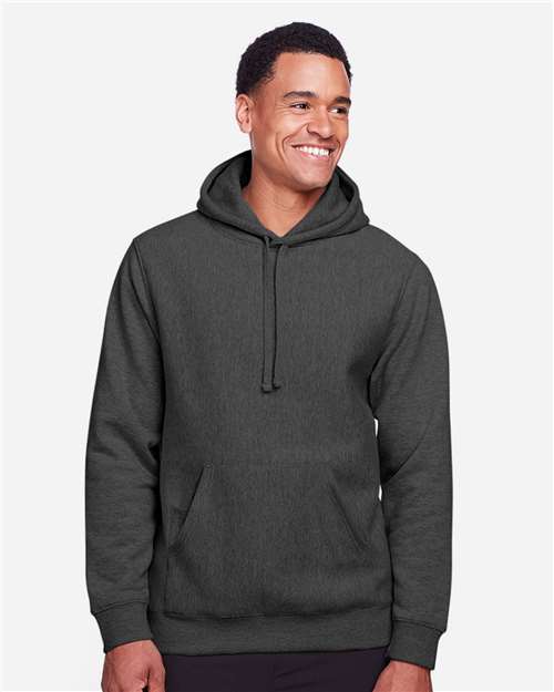 Unisex Zone HydroSport™ Heavyweight Hooded Sweatshirt - OnModelFront - B759D9022 - Dark Grey Heather