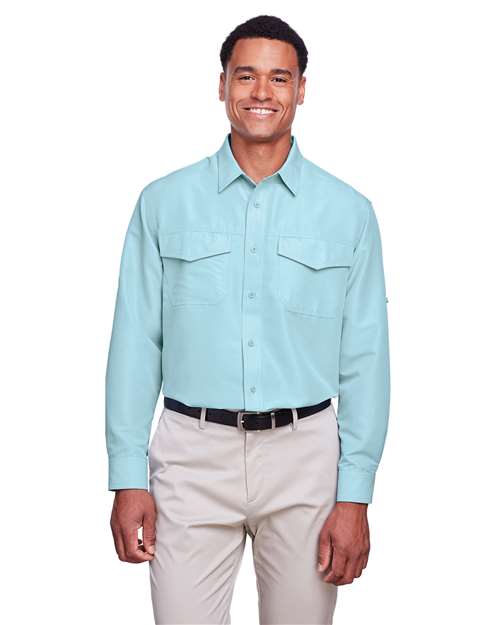 Men's Key West Performance Staff Shirt - OnModelFront - B257B9257 - Cloud Blue