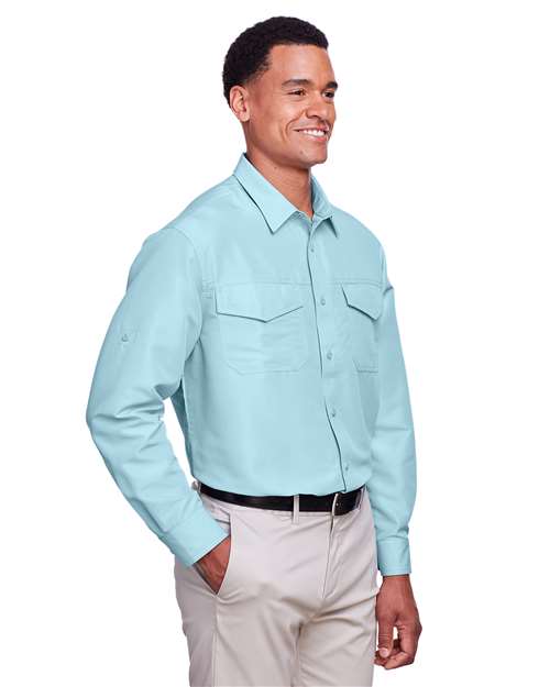 Men's Key West Performance Staff Shirt - OnModelSide - B257B9257 - Cloud Blue
