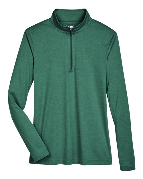 Women's Zone Sonic Heather Performance Quarter-Zip Pullover - Front - B702D9545 - Sport Forest Heather