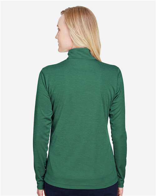 Women's Zone Sonic Heather Performance Quarter-Zip Pullover - OnModelBack - B702D9545 - Sport Forest Heather