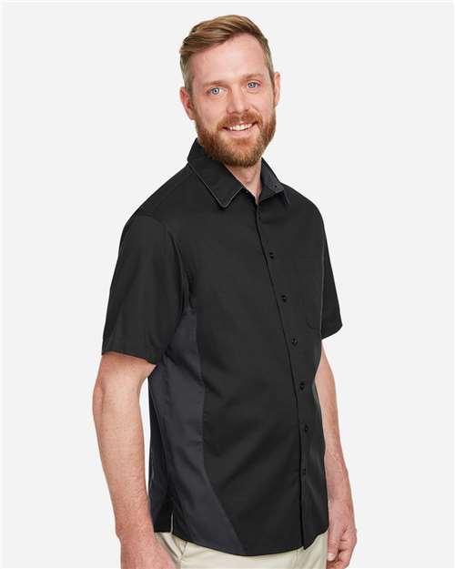Men's Flash IL Colorblock Shirt - OnModelSide - B266B9509 - Black/ Dark Charcoal