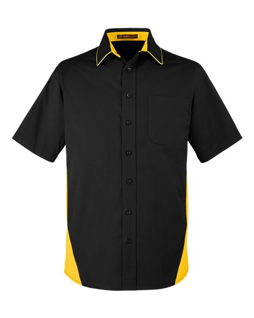 Men's Flash IL Colorblock Shirt - Front - B266B9106 - Black/ Sunray Yellow