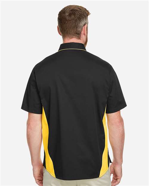 Men's Flash IL Colorblock Shirt - OnModelBack - B266B9106 - Black/ Sunray Yellow