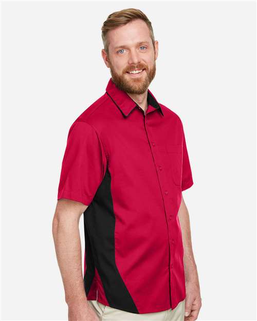 Men's Flash IL Colorblock Shirt - OnModelSide - B266B9703 - Red/ Black