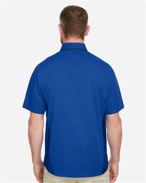 Men's Flash IL Colorblock Shirt - OnModelBack - B266B9753 - True Royal/ Black