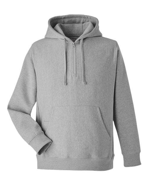 Unisex Zone HydroSport™ Heavyweight Quarter-Zip Hooded Sweatshirt - Front - B762D9102 - Athletic Heather