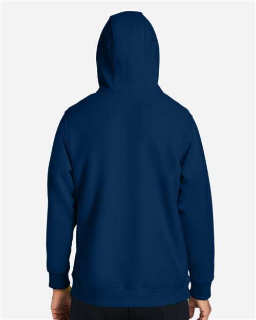 Unisex Zone HydroSport™ Heavyweight Quarter-Zip Hooded Sweatshirt - OnModelBack - B762D9652 - Sport Dark Navy