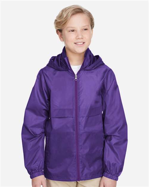 Youth Zone Protect Lightweight Jacket - OnModelFront - B730D9673 - Sport Purple