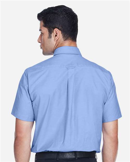 Men's Oxford Short Sleeve with Stain-Release - OnModelBack - B270B9252 - Light Blue