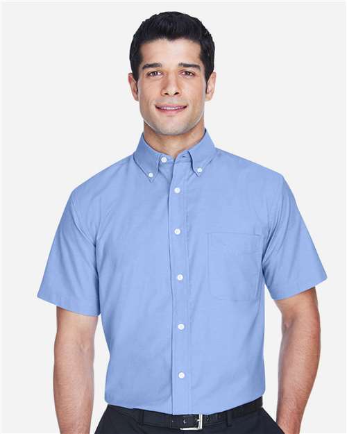 Men's Oxford Short Sleeve with Stain-Release - OnModelFront - B270B9252 - Light Blue