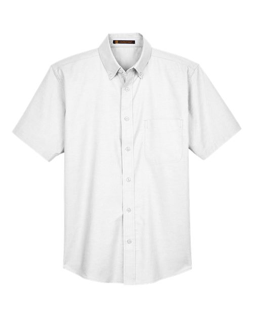 Men's Oxford Short Sleeve with Stain-Release - Front - B270B9002 - White
