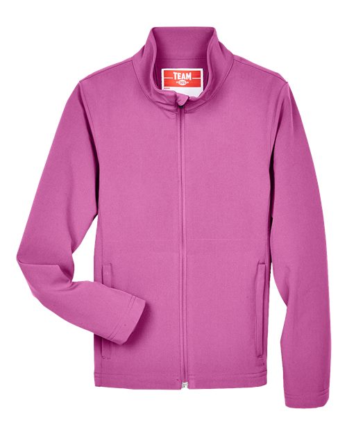 Youth Leader Soft Shell Jacket - Front - B744D9313 - Sport Charity Pink