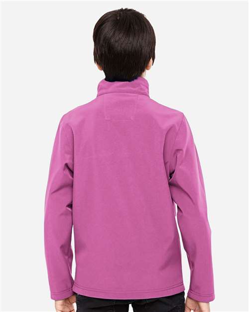 Youth Leader Soft Shell Jacket - OnModelBack - B744D9313 - Sport Charity Pink