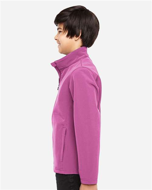 Youth Leader Soft Shell Jacket - OnModelSide - B744D9313 - Sport Charity Pink