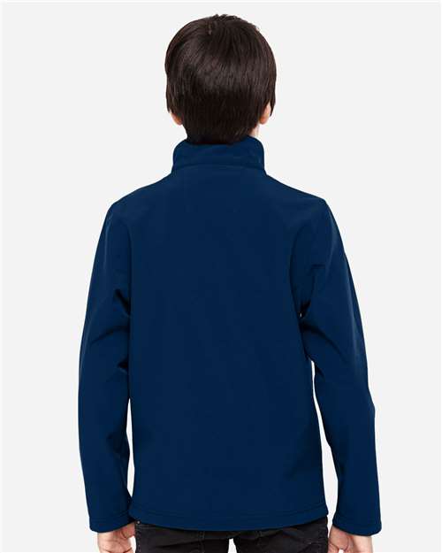 Youth Leader Soft Shell Jacket - OnModelBack - B744D9653 - Sport Dark Navy