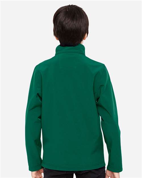Youth Leader Soft Shell Jacket - OnModelBack - B744D9074 - Sport Forest