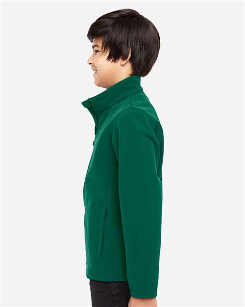 Youth Leader Soft Shell Jacket - OnModelSide - B744D9074 - Sport Forest