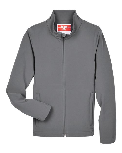 Youth Leader Soft Shell Jacket - Front - B744D9133 - Sport Graphite
