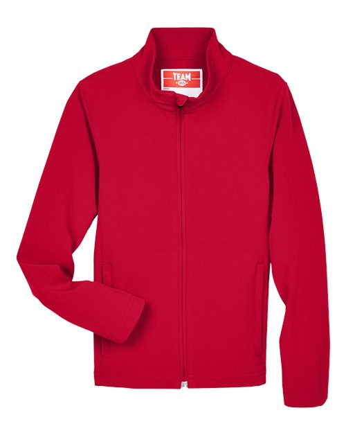 Youth Leader Soft Shell Jacket - Front - B744D9703 - Sport Red