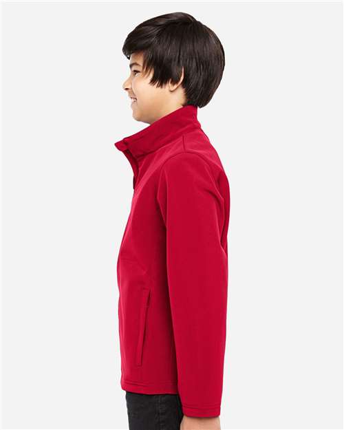 Youth Leader Soft Shell Jacket - OnModelSide - B744D9703 - Sport Red