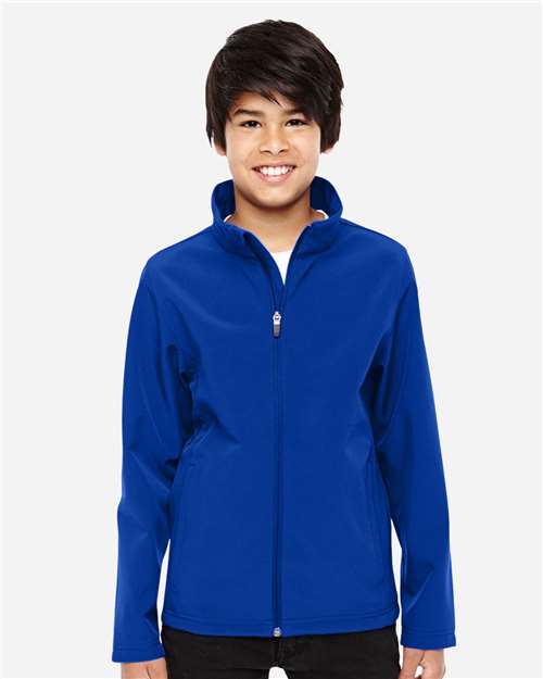 Youth Leader Soft Shell Jacket - OnModelFront - B744D9753 - Sport Royal