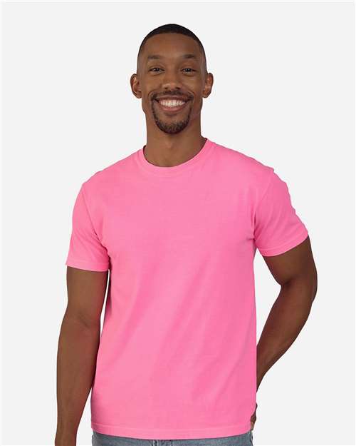 Unisex Colors Garment-Dyed T-Shirt - OnModelFront - B807E0039 - Neon Pink