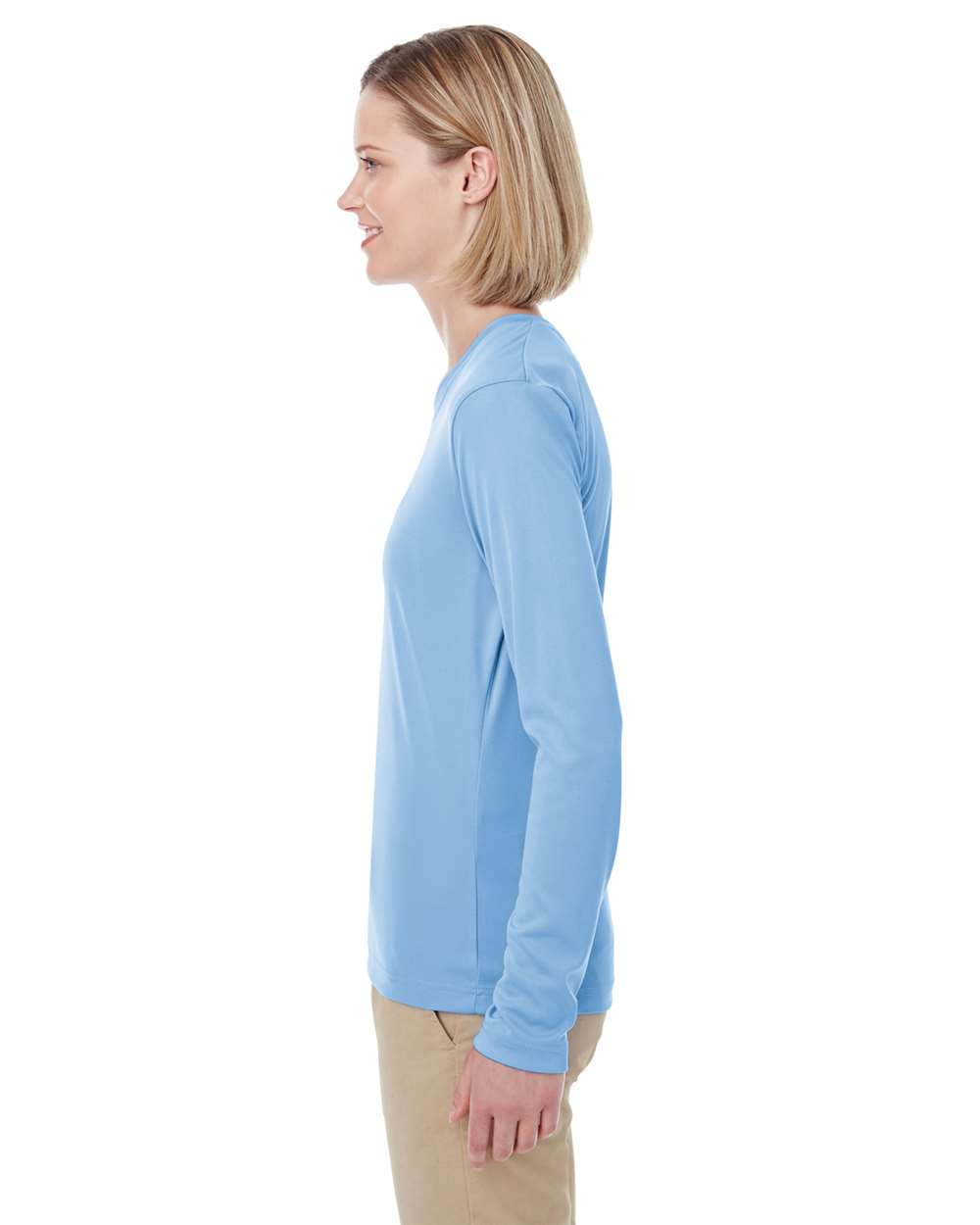 Women's Cool & Dry Performance Long-Sleeve Top - OnModelSide - B936E1263 - Columbia Blue