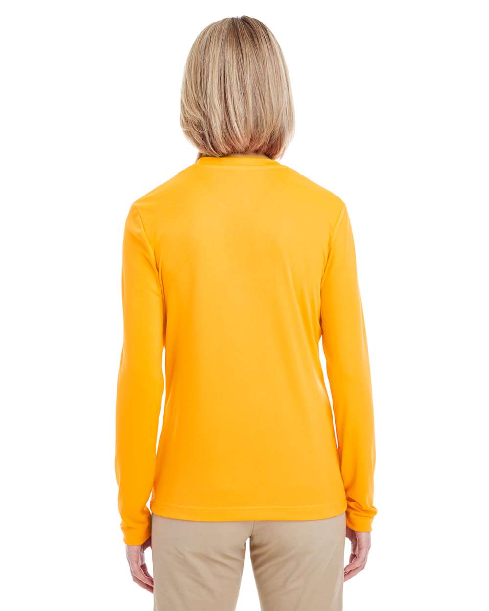Women's Cool & Dry Performance Long-Sleeve Top - OnModelBack - B936E1123 - Gold