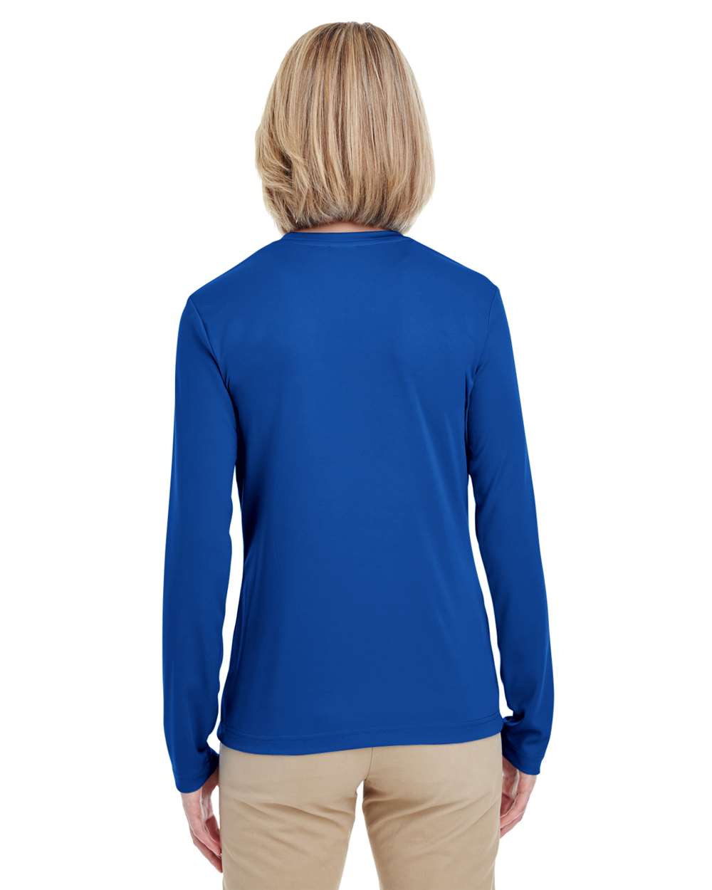 Women's Cool & Dry Performance Long-Sleeve Top - OnModelBack - B936E1754 - Royal