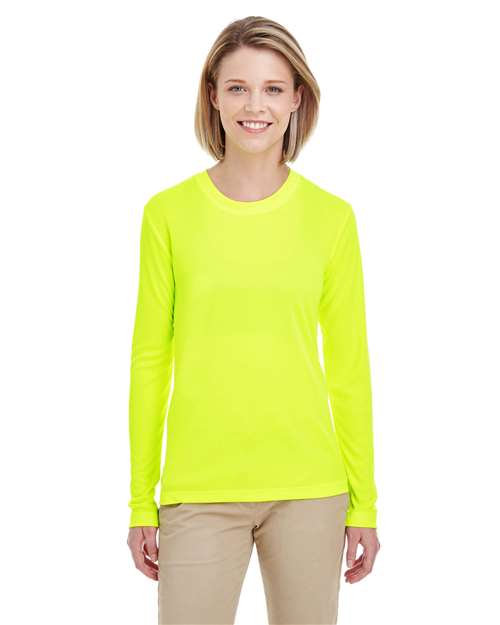 Women's Cool & Dry Performance Long Sleeve Top - OnModelFront - B936E1105 - Bright Yellow