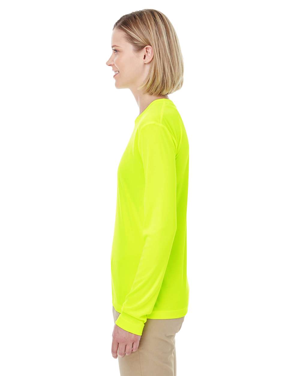 Women's Cool & Dry Performance Long-Sleeve Top - OnModelSide - B936E1104 - Bright Yellow