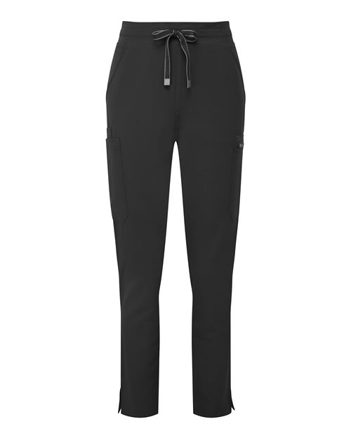Women's Relentless Stretch Cargo Scrub Pants - Front - B295D5502 - Black